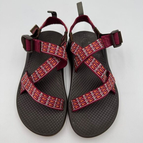 Chaco Girls/Youth Adjustable Strap Purple & Orange Sandals Size 2 Durable - Picture 1 of 6